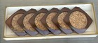 Vintage 70 s Coaster Set Brown Acrylic Lucite Cork Set Of 6
