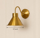 Vintage Brass Wall Sconce Light   Handmade Industrial Wall Lamp   Mid Century