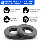 Large Magnet - Grade 10 Big Magnets Heavy Duty  Od60 X Id32 X 10mm Strong Round 