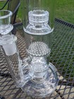 14 Inch Glass Water Pipe Bong 4 Percolators - 2 Honeycomb Percs   2 Matrix Perc