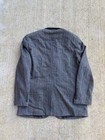 Vtg Macy   s Gray Herringbone 2 Piece Suit Mens 38  xl-2xl  17x30  Read Desc