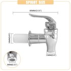 2 Pcs Replacement Spigot For Beverage Dispense  Silver Push Style Beverage
