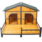 Outdoor Large Wooden Raised Dog House Cage Waterproof Dog Kennel Shelter