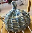 Hand Made  Knit  Tea  Cosy  Cozy  Nwot  Natural   Blue  Washable
