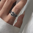 Vintage Buckle Adjustable Ring   925 Sterling Silver