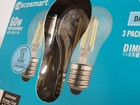 Ecosmart 60w Replacement Dimmable Clear Glass Filament Led Light Bulb 3-pack