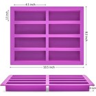 2 Pack Granola Bar Mold 8 Cavity Rectangle Silicone For Baking Chocolate Candy