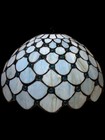 14    Jeweled Turquoise Stained Glass Pendant Lamp Shade Tiffany Style