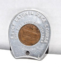 Authentic Vintage 1966 Latonia Race Course Good Luck Charm Horseshoe   Penny