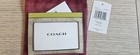 Nwt Coach Slim Id Card Case In Light Khaki Key Lime Leather Style Ch415