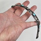 Vintage Navajo Sterling Silver Turquoise Headband Maker Stamped But Unreadable