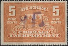 Canada 1934 Vandam  qu1-3 5c-15c Quebec Unemployment Stamps Used