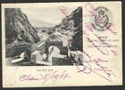 Uk Aden 1899 India One Anna Tied Aden On Post Card View Of Aden With Trademark