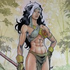 Savage Rogue Original Comic Art Pin-up Signed Di Amorim X-men Mixed Media