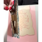 Antique Victorian Lace Valentine Card     Embossed Floral Heart  C 1900