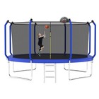 14ft Trampoline W basketball Hoop   Safety Enclosure Net astm Safety Trampoline