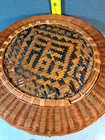Antique Hand Woven Sewing Basket 10x4 25  Home Decor  3635bmt
