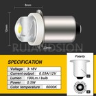 1x P13 5s Dc3v-18v Led Upgrade Bulb White Maglite D c Cell Flashlight 6000k 0 5w