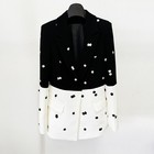 Occident Stage Womens 2pcs Sets Suit Jacket Long Fishtail Skirt Sequin Ladies Sz
