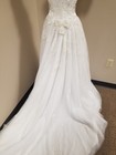 Vtg Mori Lee Tulle Ball Gown Wedding Dress Puff Sleeves W  Train Women s Size 6