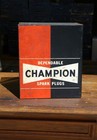 Champion Spark Plug Service Station Spark Plug Oil Cabinet Sign Vintage