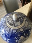 Vintage Unique Chinese Blue   White Porcelain Ceramic Ginger Jar Vase