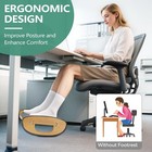 Solid Wood Foot Rest For Under Desk At Work - Ergonomic Foot Stool Under Desk   