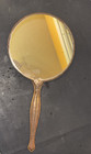 Vintage Victorian Gold-toned Vanity Hand Held Mirror