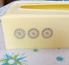 Vtg Rubbermaid Atomic Mcm Starburst Yellow Tissue Box Cover Holder Mid Century