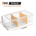400 Count Plastic Trading Card Storage Box With Dividers  Baseball Card Storage