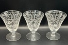 Vintage Prelude By Viking Glass Juice Glasses Set Of 3 Cocktail Barware Etched