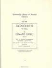 Vintage Sheet Music Book  Grieg Op  16 Concertos For The Piano  Schirmer 81pg Bk