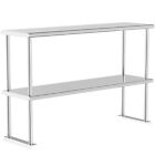 Stainless Steel Commercial Kitchen Wide Double Overshelf For Work Prep Table New