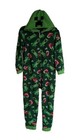 Minecraft Boys 14 16 Fleece One Piece Hooded Blanket Sleeper Pajamas 0356 
