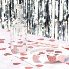 100 Pcs Pink White Heart Confetti Glitter Paper Table Decor For Wedding Party