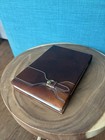 Vintage Rolex Leather Bound Dealer   s Quote Notepad Book With Paper 70   s Gold