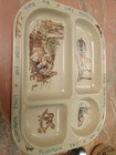 Classic Winnie The Pooh Vintage Selandia Melamine Sectioned Plate  Cup utensils 