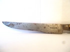Vintage Warrented Butcher Knife 6  Blade 9  Total Wood Handle Full Tang Old