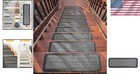 Elegant Indoor outdoor Striped Rubber Stair Treads  All-weather Non-slip  5 Pack