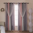 Pink And Grey Curtains Kids Curtains For Bedroom Blackout Window Curtain For 