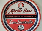 Vtg Round Metal Bar Tray Apollo Beer Tam O shanter Ale Rochester Ny