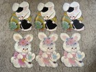 Lot Vintage Hallmark Easter Die Cut Cutout Decorations