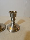 Set Of 2 Vintage Web Weighted Candlesticks Genuine Pewter
