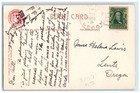 1909 Moonlight Columbia River Night Portland Oregon Or Vintage Antique Postcard