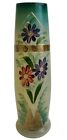 Antique Art Deco Austrian Opaline Art Glass Vase  Handpainted J L Lobmeyr 