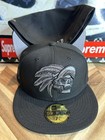 New Era App Exclusive Mexico Aztecs Skull Chief Reflective Pack Black 7 1 4 Rare