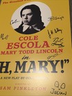 Oh  Mary  Cole Escola Cast Signed Broadway Poster Window Card Windowcard