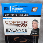 Copper Fit Balance Orthotic Insoles Size M Medium Women s 9 5 -11 Men s 8 5-10