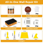Drywall Repair Kit  8 8oz Spackle Wall Repair Paste With Scraper  6 Sandpaper Sh