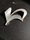 Vintage T Holth Sterling Silver Enamel Brooch Norway Norwegian Large 